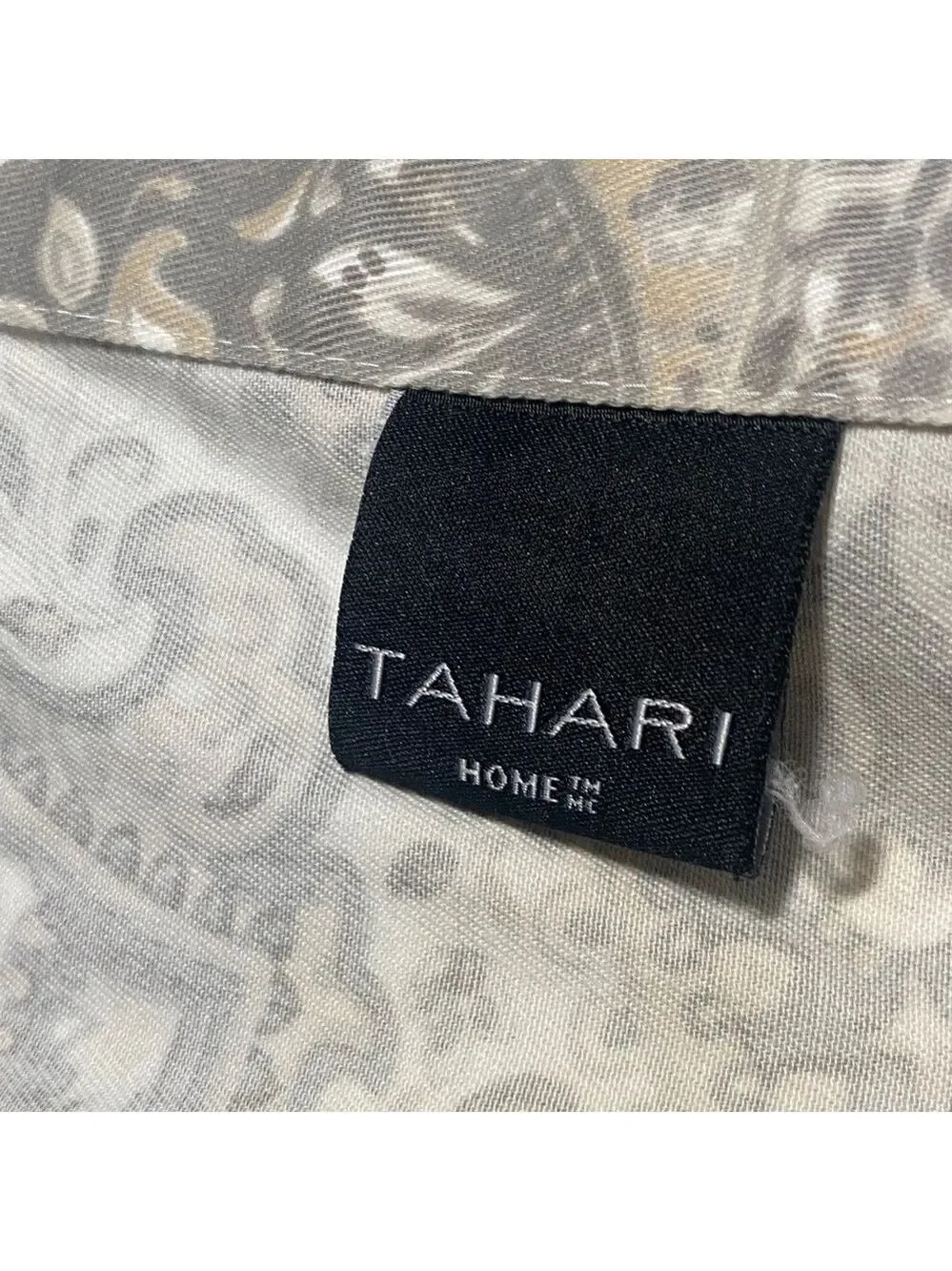 Tahari Gray/White/Beige Paisley Shower Curtain